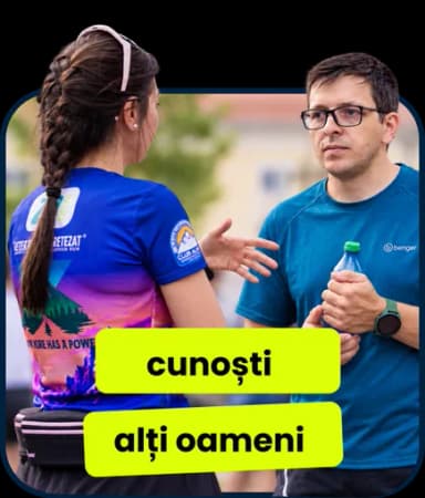 Doi alergători stau de vorbă după cursă: „cunoști alți oameni”
